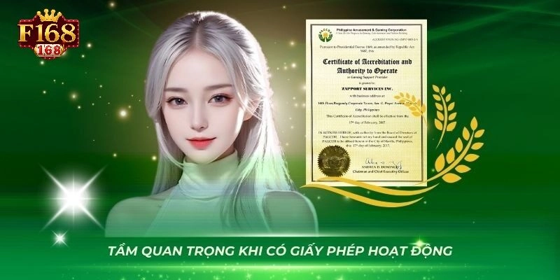 giấy phép hoạt động f168